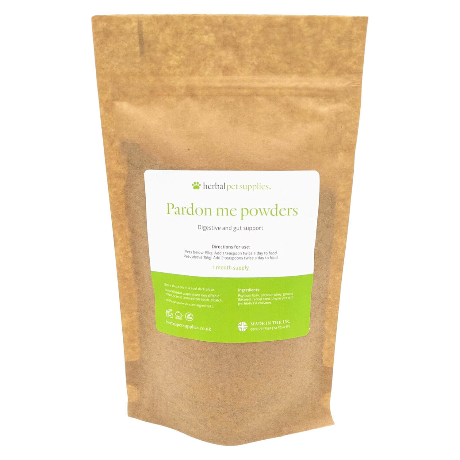 Herbal Pet Supplies | Pardon Me! Powders