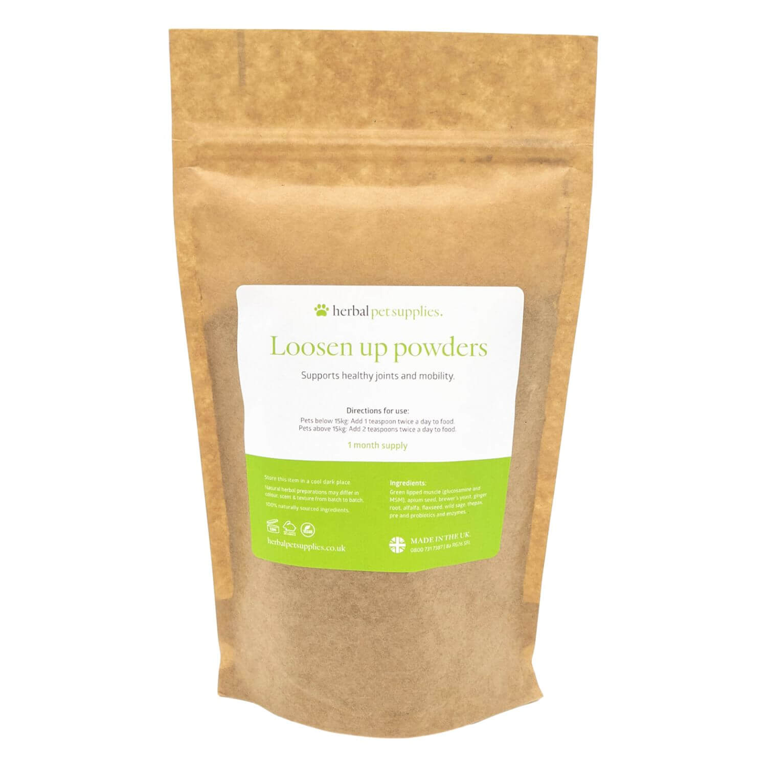 Herbal Pet Supplies | Loosen Up Powders
